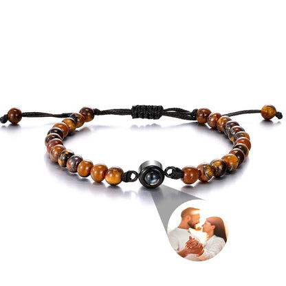 Beads Photo Bracelet - With Custom Photo