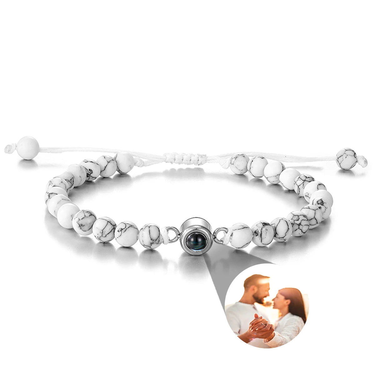 Beads Photo Bracelet - With Custom Photo