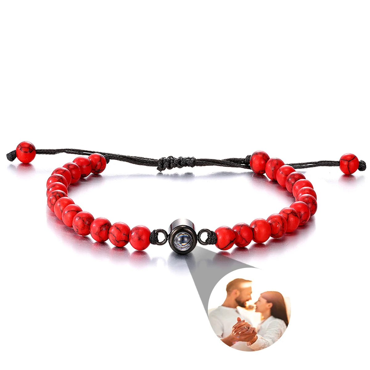 Beads Photo Bracelet - With Custom Photo