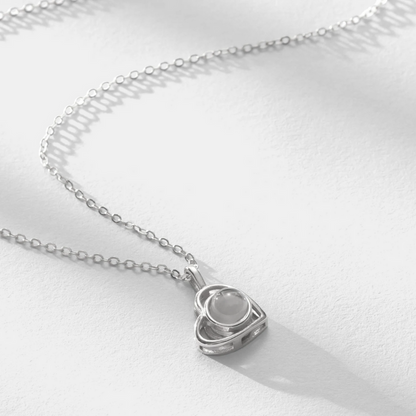 Heart Photo Necklace - With Custom Photo