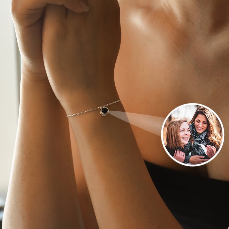 Sophia Charm Photo Bracelet - With Custom Photo